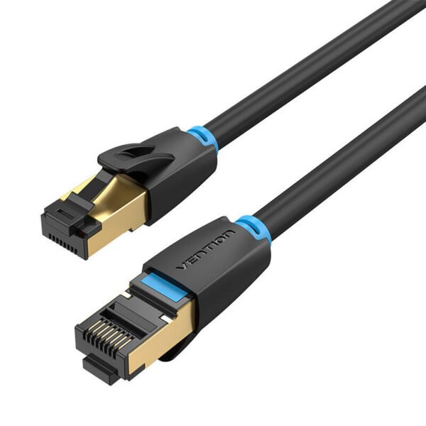 Tinklo kabelis CAT8 SFTP Vention IKABL RJ45 Ethernet 40Gbps 10m (Juodas) - Image 3