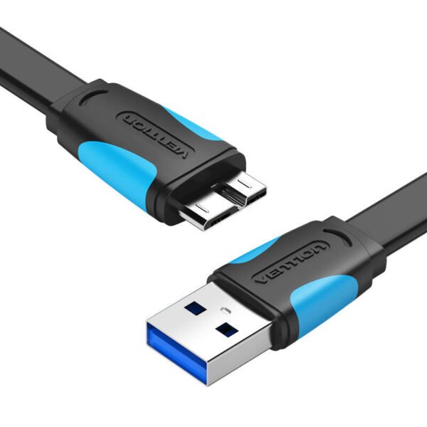 Lygus USB 3.0 A į Micro-B kabelis Vention VAS-A12-B025 0,25m (Juodas) - Image 2