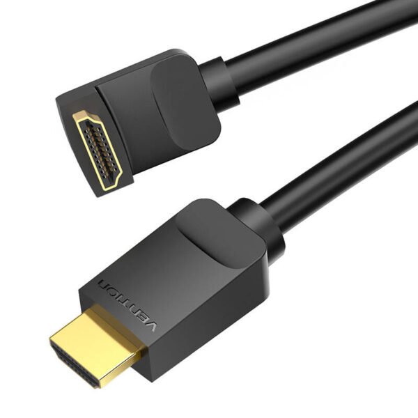 HDMI 2.0 kabelis Vention AARBH 2m, kampuotas 90°, 4K 60Hz (Juodas) - Image 5