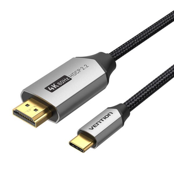 USB-C į HDMI 2.0 kabelis Vention CRBBH 2m, 4K 60Hz (Juodas) - Image 3