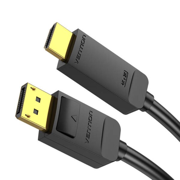 DisplayPort 1.2 į HDMI 1.4 kabelis Vention HAGBH 2m, 4K 30Hz (Juodas) - Image 4