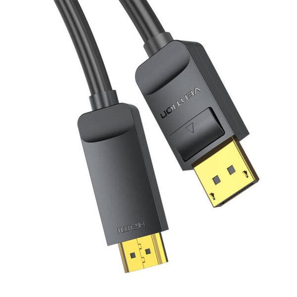 DisplayPort 1.2 į HDMI 1.4 kabelis Vention HAGBI 3m, 4K 30Hz (Juodas) - Image 3
