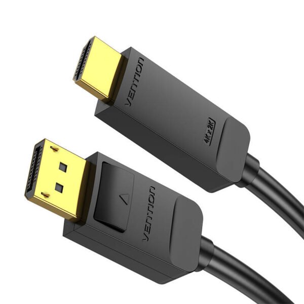 DisplayPort 1.2 į HDMI 1.4 kabelis Vention HAGBI 3m, 4K 30Hz (Juodas) - Image 4