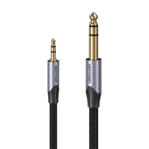 Audio kabelis 3,5 mm TRS į 6,35 mm Vention BAUHJ 5 m pilkas - Image 2