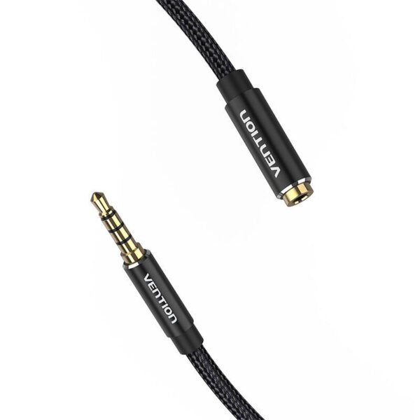 Garso kabelis TRRS 3,5 mm male ir 3,5 mm female Vention BHCBI 3 m juodas - Image 3