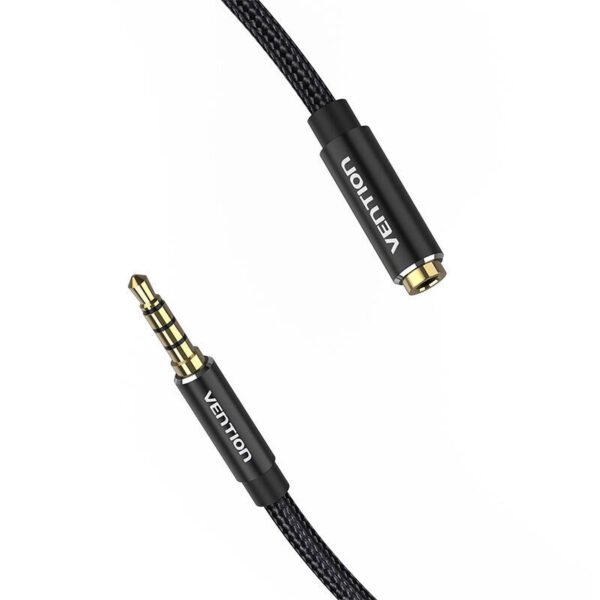 Garso kabelis TRRS 3,5 mm male ir 3,5 mm female Vention BHCBJ 5 m juodas - Image 3