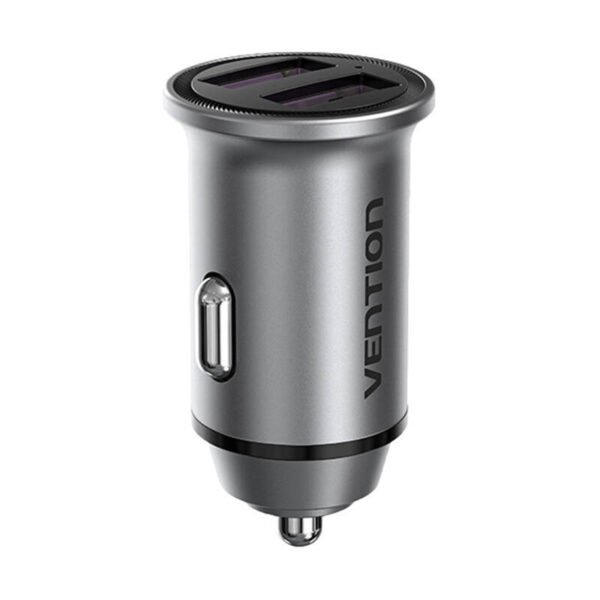 Automobilinis įkroviklis 2x USB Vention FFEH0 30W Pilka - Image 3