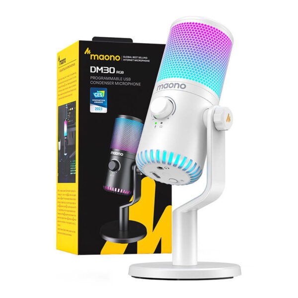 Žaidimų mikrofonas Maono DM30RGB (baltas) - Image 4