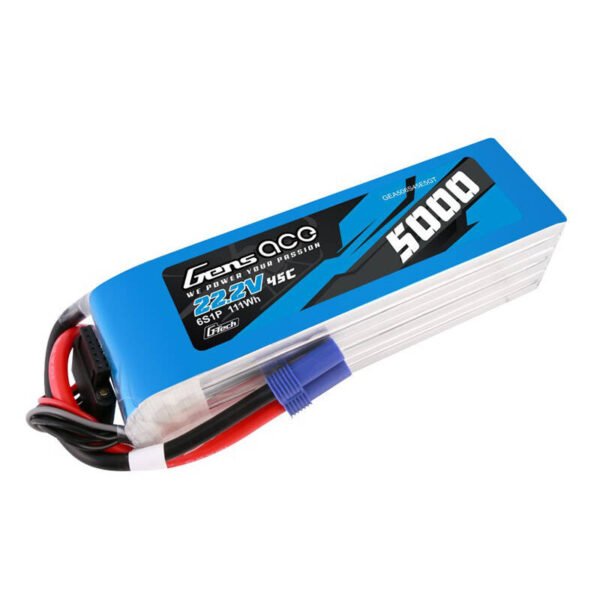 LiPo Gens ace G-Tech 5000mAh 22,2V 45C 6S1P baterija su EC5 kištuku - Image 3