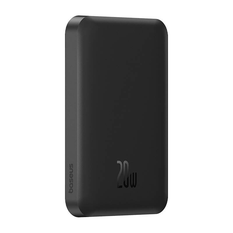 Magnetinė mini išorinė baterija Baseus 5000 mAh, USB-C 20W (juoda) - Image 13