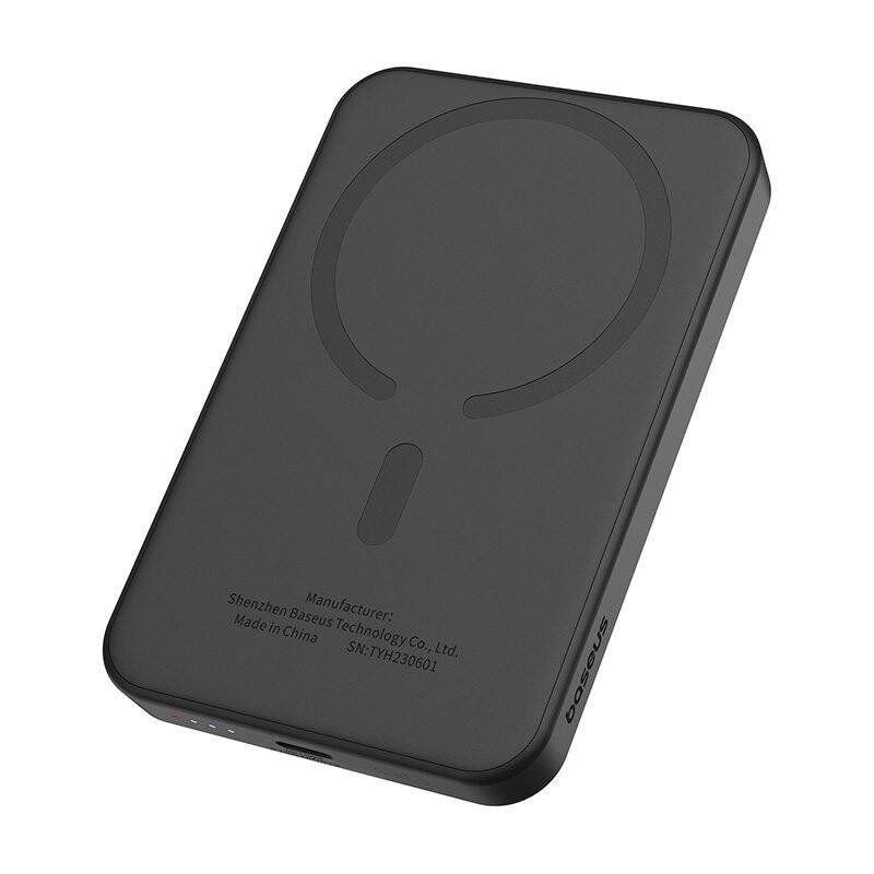 Magnetinė mini išorinė baterija Baseus 5000 mAh, USB-C 20W (juoda) - Image 15