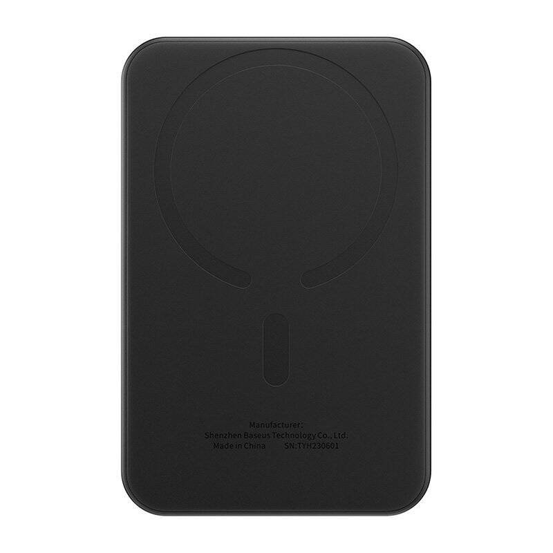 Magnetinė mini išorinė baterija Baseus 5000 mAh, USB-C 20W (juoda) - Image 12