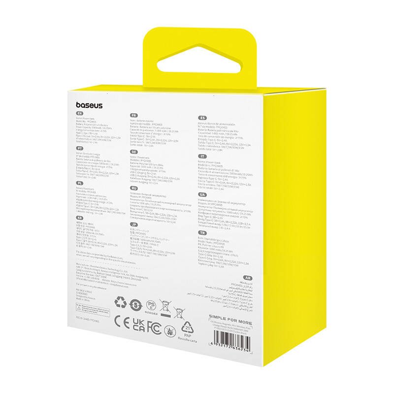 Magnetinė mini išorinė baterija Baseus 5000 mAh, USB-C 20W (juoda) - Image 9