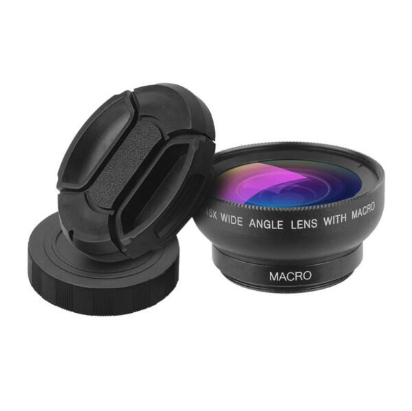 Mobilus objektyvas APEXEL APL-0.45XWM 0.45x plataus kampo + 12.5x makro objektyvas (juodas) - Image 3