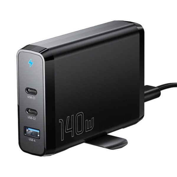 Stalo įkroviklis 2xUSB-C 1xUSB-A 140W Essager GaN (juodas) - Image 2