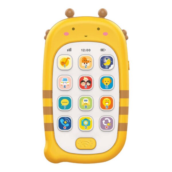 Huanger HE0536 žaislinis telefonas su įrašymo funkcija (geltonas) - Image 2