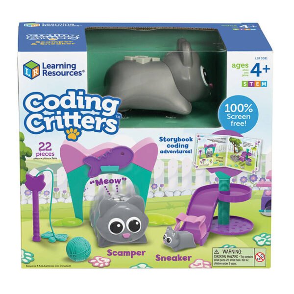 Coding Critters Scamper & Sneaker programavimo žaidimas Learning Resources LER 3081 - Image 4