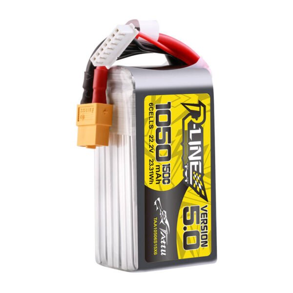 Tattu R-Line 5.0 1050mAh 22.2V 6S 150C XT60 jungtis baterija - Image 2