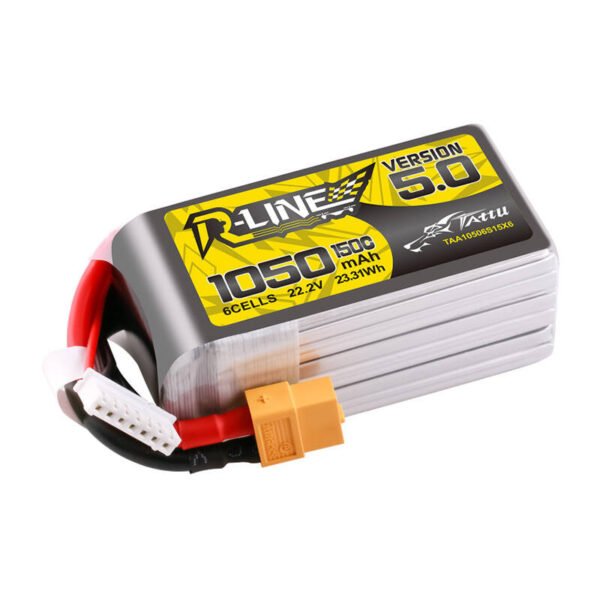 Tattu R-Line 5.0 1050mAh 22.2V 6S 150C XT60 jungtis baterija - Image 4