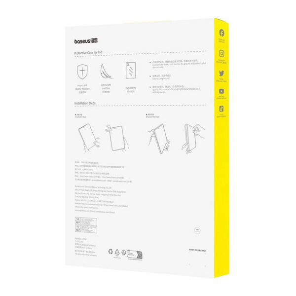 Apsauginis dėklas Baseus Simple Pad Pro(2018/2020/2021/2022) 12.9” (skaidrus) - Image 6