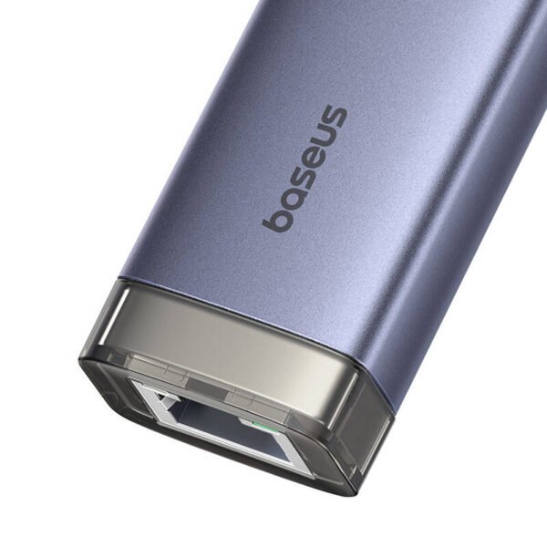 Hub 4in1 Baseus UltraJoy USB-A&USB-C į 3xUSB3.0+USB-C+RJ45 (pilkas) - Image 5