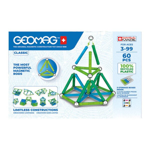Classic perdirbtos magnetinės plytos 60 elementų GEOMAG GEO-272 - Image 2