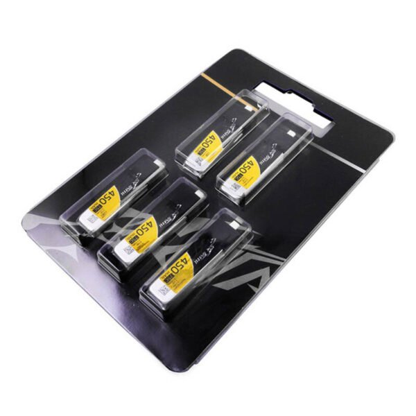 Gens Ace 450mAh 3.8V 75C 1S1P HV LiPo baterijos (5 vnt.) - Image 4