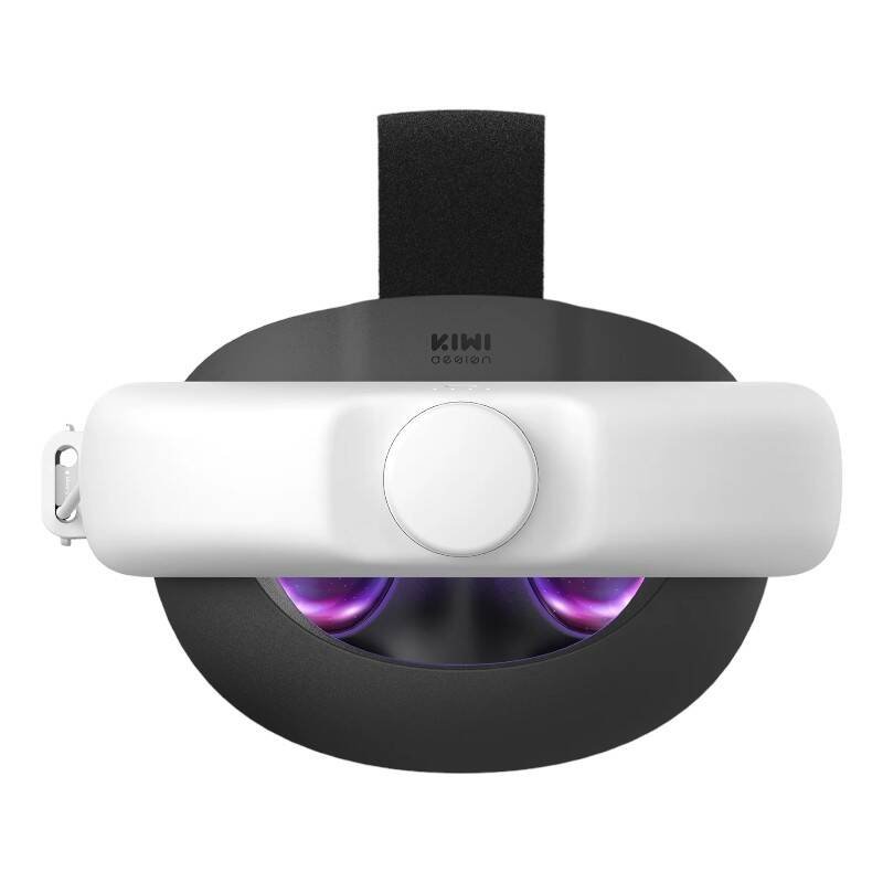 Vieno taško įkrovimo galvos dirželis su baterija 6400mAh Kiwi Design Q31-SPCU Meta Quest 3 baltas - Image 5