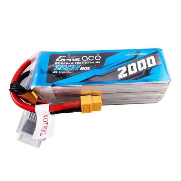 Gens ace 2000mAh 22.8V 60C 6S1P aukštos įtampos Lipo baterija su XT60 jungtimi - Image 2