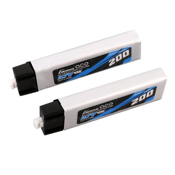 Gens ace 200mAh 3.7V 45C 1S1P Lipo baterija (2 vnt.) - Image 3