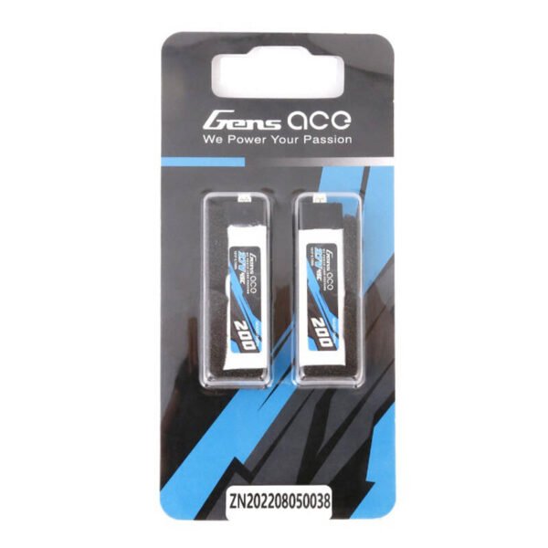 Gens ace 200mAh 3.7V 45C 1S1P Lipo baterija (2 vnt.) - Image 4