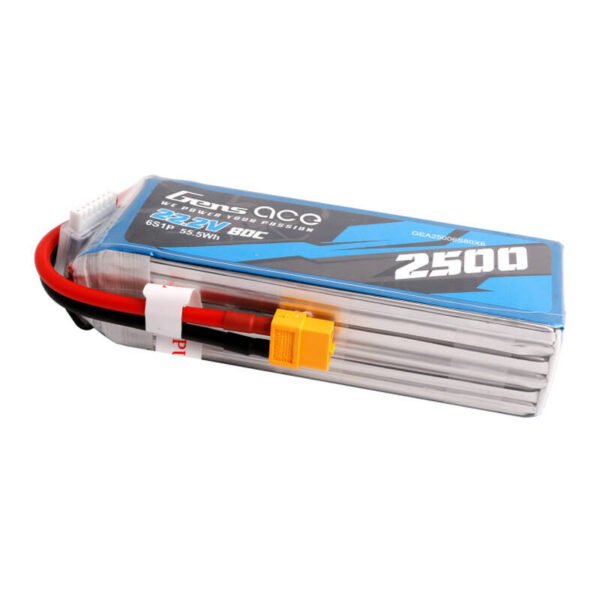 Gens ace 2500mAh 22.2V 80C 6S1P Lipo baterija su XT60 jungtimi - Image 2