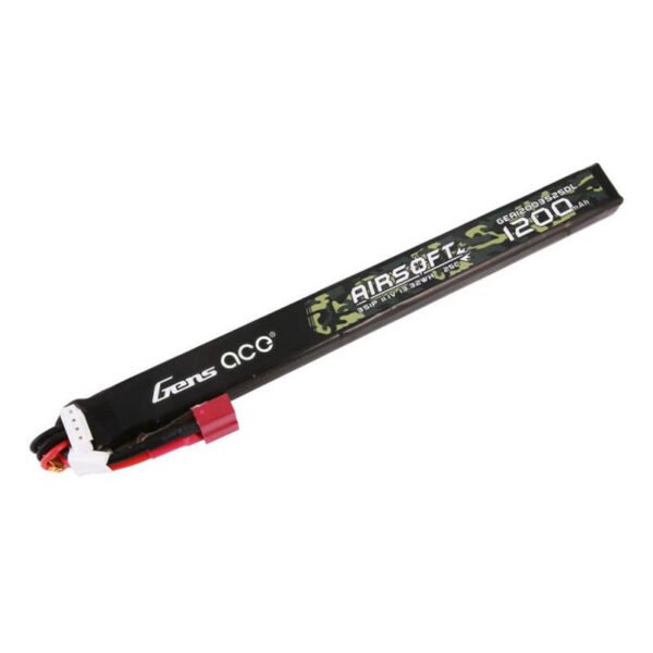 Gens ace 25C 1200mAh 3S1P 11.1V ilga airsoft ginklo Lipo baterija su T jungtimi - Image 4