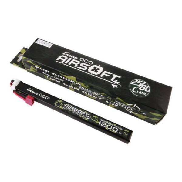 Gens ace 25C 1200mAh 3S1P 11.1V ilga airsoft ginklo Lipo baterija su T jungtimi - Image 5
