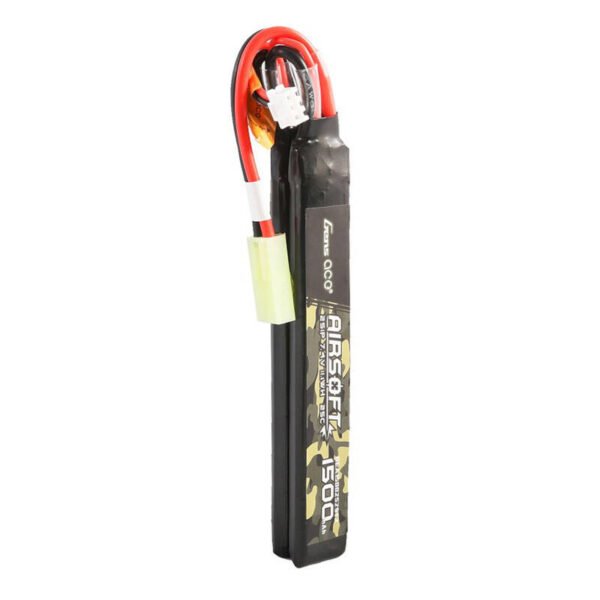 Gens ace 25C 1500mAh 2S1P 7.4V Nunchuck 2X airsoft ginklo Lipo baterija su mini Tamiya jungtimi - Image 3