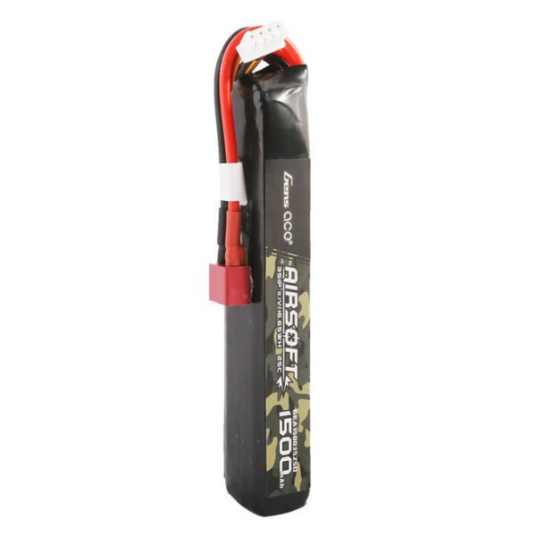 Gens ace 25C 1500mAh 3S1P 11.1V airsoft ginklo Lipo baterija su T jungtimi - Image 3
