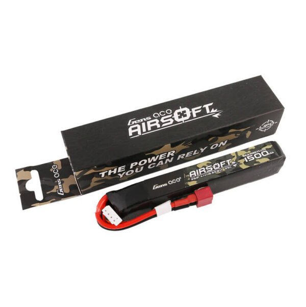 Gens ace 25C 1500mAh 3S1P 11.1V airsoft ginklo Lipo baterija su T jungtimi - Image 4