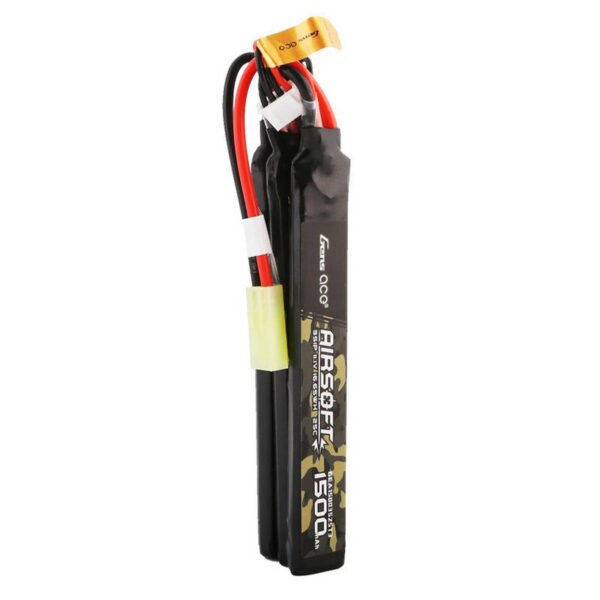 Gens ace 25C 1500mAh 3S1P 11.1V Nunchuck 3X airsoft ginklo Lipo baterija su mini Tamiya jungtimi - Image 2