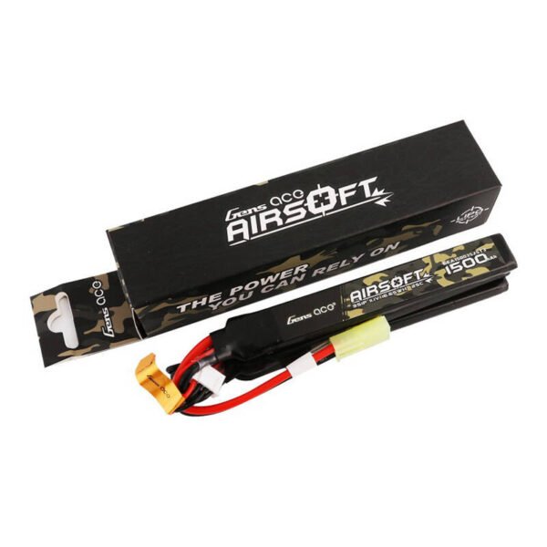Gens ace 25C 1500mAh 3S1P 11.1V Nunchuck 3X airsoft ginklo Lipo baterija su mini Tamiya jungtimi - Image 4