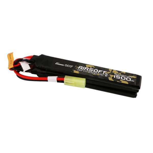 Gens ace 25C 1500mAh 3S1P 11.1V Nunchuck 3X airsoft ginklo Lipo baterija su mini Tamiya jungtimi - Image 5