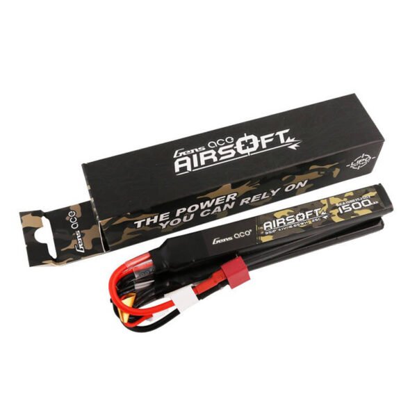 Gens ace 25C 1500mAh 3S1P 11.1V Nunchuck 3X airsoft ginklo Lipo baterija su T jungtimi - Image 5
