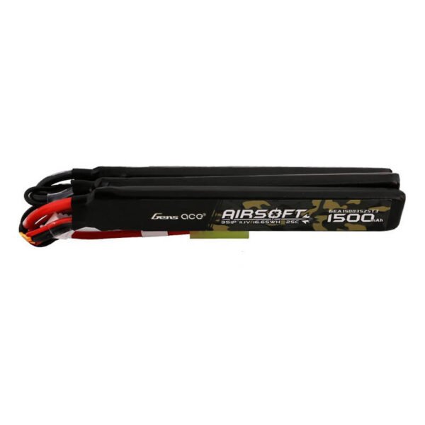 Gens ace 25C 1500mAh 3S1P 11.1V Nunchuck 3X airsoft ginklo Lipo baterija su T jungtimi - Image 2