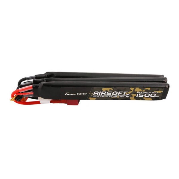 Gens ace 25C 1500mAh 3S1P 11.1V Nunchuck 3X airsoft ginklo Lipo baterija su T jungtimi - Image 4