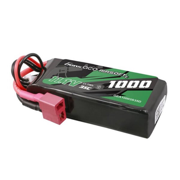 Gens ace 35C 1000mAh 3S1P 11,1V airsoft ginklo Lipo baterija su T jungtimi - Image 3