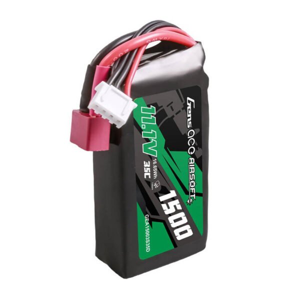 Gens ace 35C 1500mAh 3S1P 11,1V airsoft ginklo Lipo baterija su T jungtimi - Image 4
