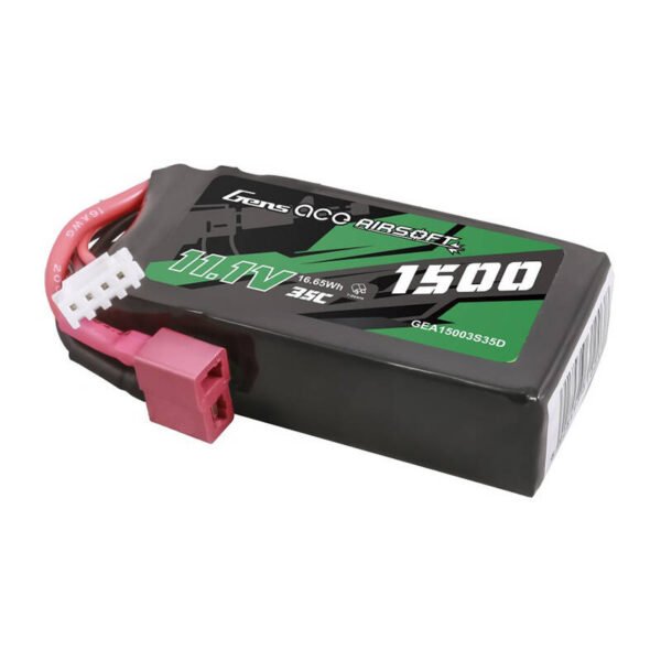 Gens ace 35C 1500mAh 3S1P 11,1V airsoft ginklo Lipo baterija su T jungtimi - Image 3