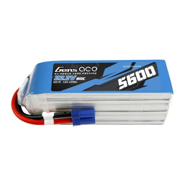 Gens ace 5600mAh 80C 22,2V 6S1P Lipo baterijos paketas su EC5 jungtimi - Image 2