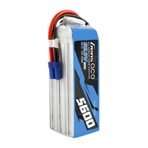 Gens ace 5600mAh 80C 22,2V 6S1P Lipo baterijos paketas su EC5 jungtimi - Image 4