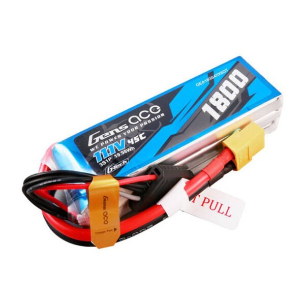 Gens ace G-Tech 1800mAh 11,1V 45C 3S1P Lipo baterijos paketas su XT60 jungtimi - Image 3
