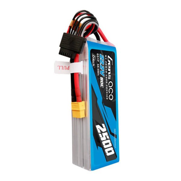 Gens ace G-Tech 2500mAh 22,2V 80C 6S1P Lipo baterijos paketas su XT60 jungtimi - Image 4